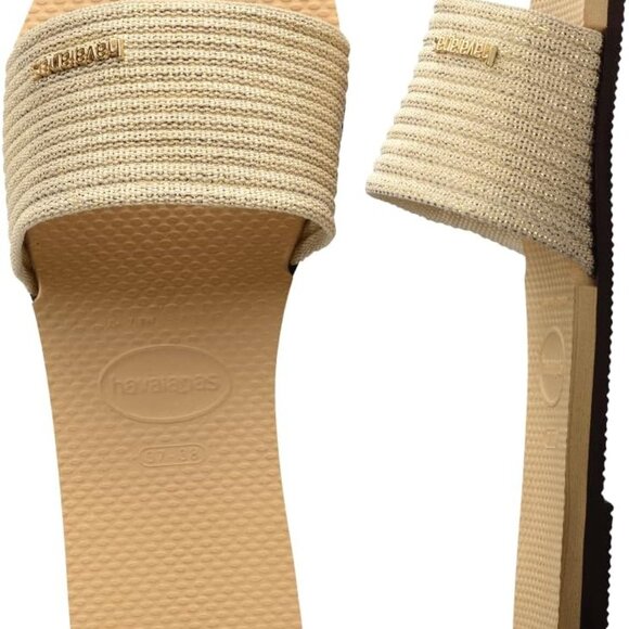 Women's Metallic Flip Flops Rubber Sole Slip On Comfortable Beach Sandals - Picture 6 of 6